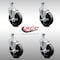 Service Caster 5 Inch SS Soft Rubber Wheel Swivel 3/8 Inch Threaded Stem Caster Set Brake SCC SCC-SSTS20S514-SRS-TLB-381615-4 - alternate 4